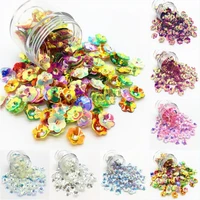 10g 10mm plum blossom pvc 3d flower sequins for crafts sequin paillettes sewing wedding decoration glitter confetti accessories