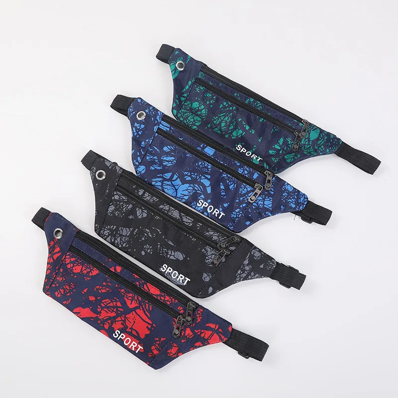 Унисекс печатная Водонепроницаемая поясная сумка для бега Спортивная мобильный