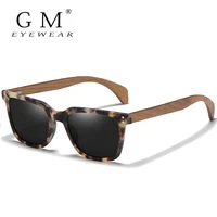 gm natural wooden temples with acetate frame sunglasses women mirror vintage oculos de sol masculino uv400 polarized lens s7019