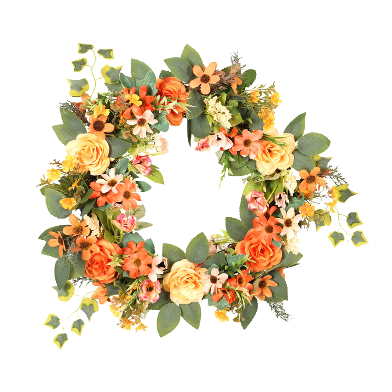 

40cm Front Door Wreath Floral Peony Garland Wall Party Springtime Decoration