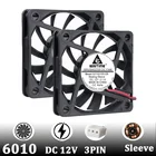 2 шт. Gdstime 60 мм 60x10 мм 12 в 60 мм бесколлекторный 3-контактный с характеристиками FG DC 2,5 дюйма вентилятор охлаждения радиатора выхлопа;