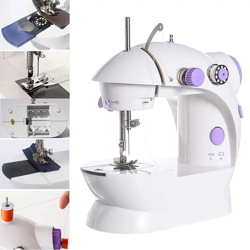 Мини швейные машины портативные двойные скорости двойная нить