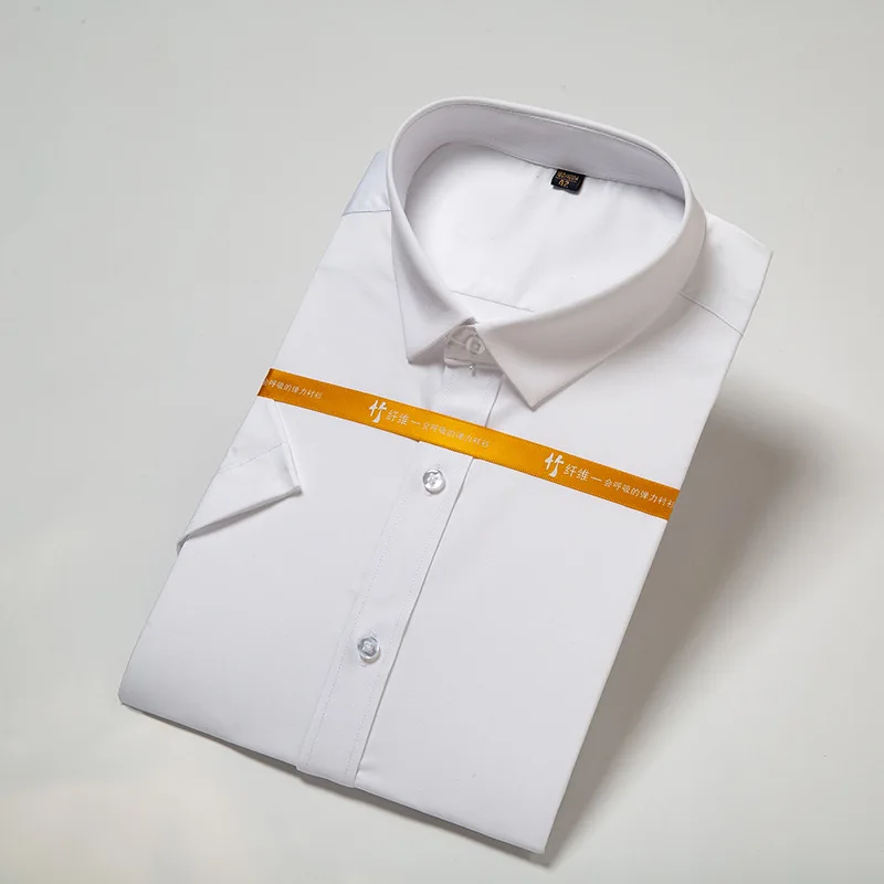 

Summer new short sleeve shirt solid color men's professional business clothing