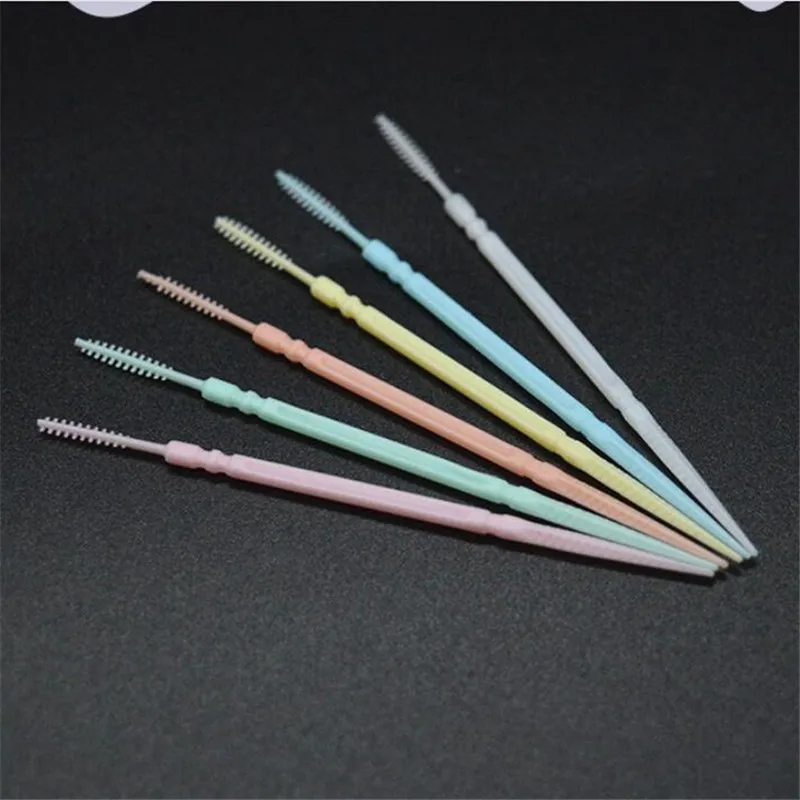 100pcs/bag Double Head Dental Floss Interdental Toothpick Brush Teeth Stick Oral Care Toothpicks Pick | Красота и здоровье