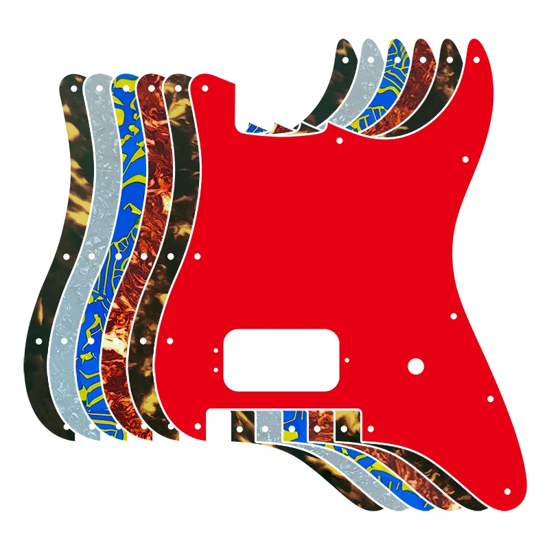 

Pleroo Quality Guitar Pickguard For US 11 Screw Holes Strat With Floyd Rose Tremolo Bridge Humbucker Single H Scratch Plate