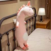 new cartoon plush animal long pillow stuffed dinosaur unicorn dog plush toy doll boyfriend pillow children birthday gift