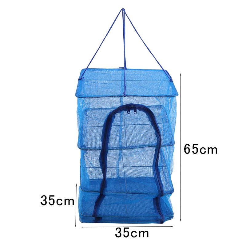 Foldable 4 Layers Drying Fishing Net Hanging Vegetable Fish Dishes Dryer Bag Hanger Flowers Buds Plants Organizer |