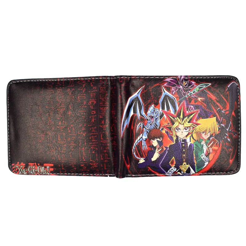Мультфильм Yu Gi Oh короткий кошелек Высокое качество PU мужской кошелек мальчик кошельки для монет