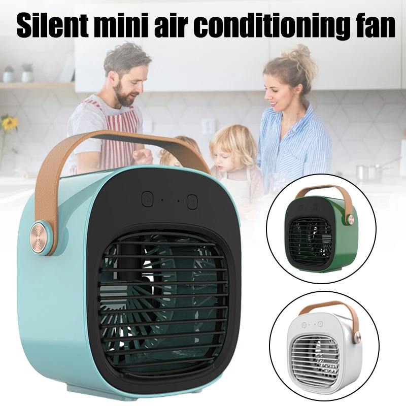 

Portable Air Conditioner Air Cooler Personal Evaporative Cooling Fan USB Mini Misting Fan 3 Modes Cordless Home Office SASI