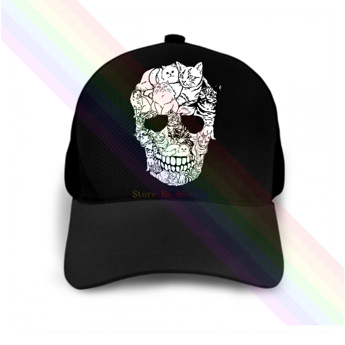 Кошки черепа-Kitty скелет Хеллоуин костюм идея 2020 новые черные Популярные Бейсбол