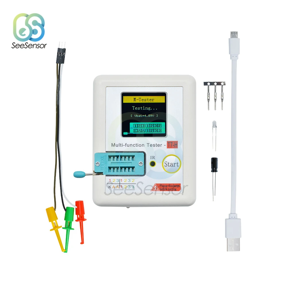 Мультиметр LCR-TC1 LCR-T7 Многофункциональный тестер транзисторов с TFT подсветкой