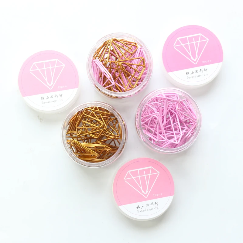 Domikee милые кавайные золотые розовые в форме бриллианта офисные школьные