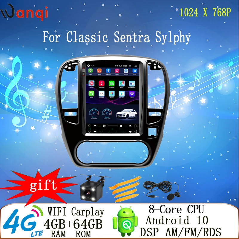 

9,7 дюймовый Tesla Style Car Android Navi GPS DVD мультимедийный радиоплеер для Nissan Classic Sentra Sylphy DSP вертикальный экран