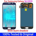 100% протестированный оригинальный 5,1 ''Burn Shadow AMOLED для Samsung Galaxy S6 G920 G920F ЖК-дисплей с рамкой дисплей сенсорный экран Запасные части