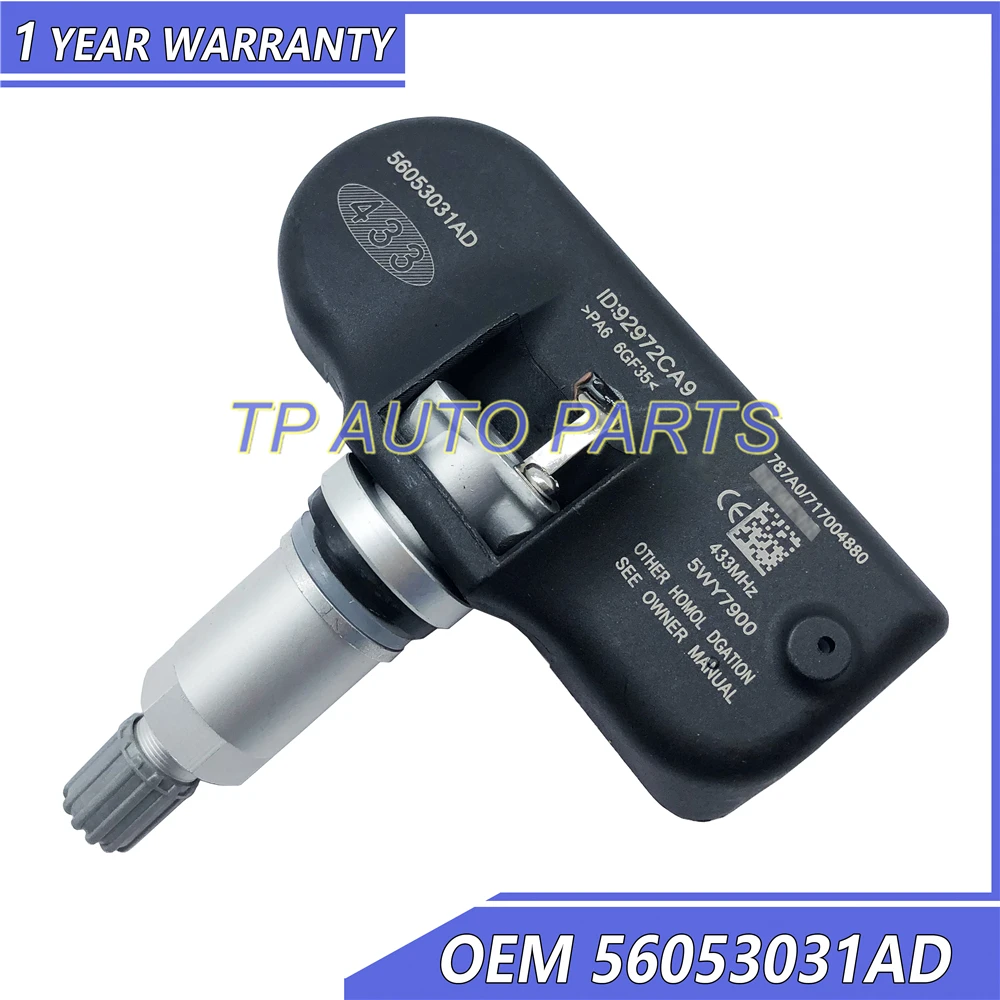 Датчик контроля давления в шинах TPMS OEM 56053031AD совместим с Jeep 4 шт. | Автомобили и