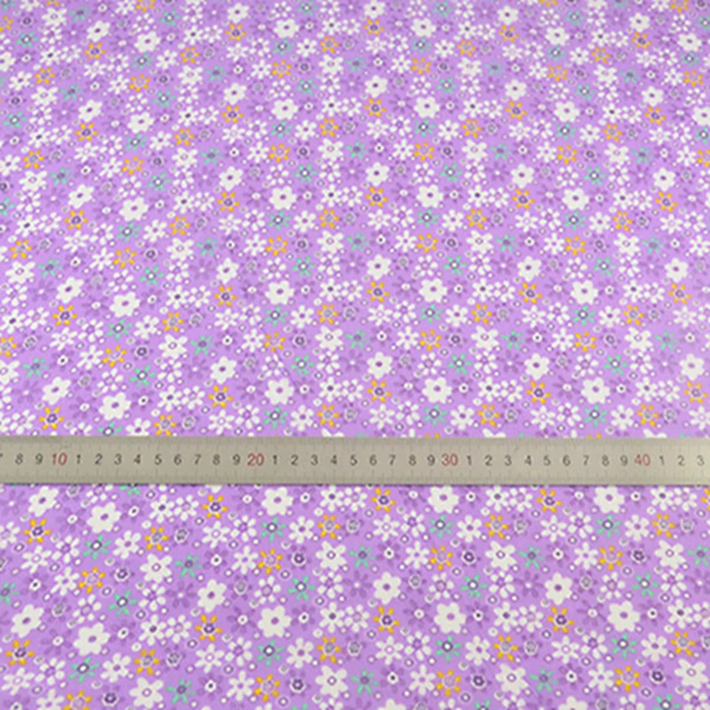 Белый Цветочный Дизайн Фиолетовый Цвет Швейные Ткани Ситец Ткань для Куклы