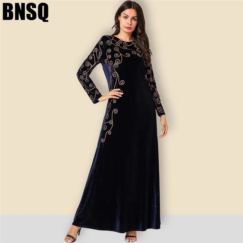 Арабское золото бархат вышитые абайя индийская одежда для женщин панджаби Курта