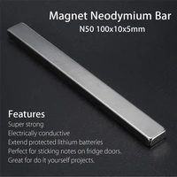 piece 100x10x5mm n50 rectangular rare earth magnet rectangular magnet rare earth ndfeb neodymium permanent magnet trendy