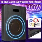 10-дюймовый 800 Вт активный сабвуфер для автомобиля Усилитель для динамика, супер тонкий музыкальный плеер, усилитель басов, автомобильный объемный звук, автомобильная аудиосистема