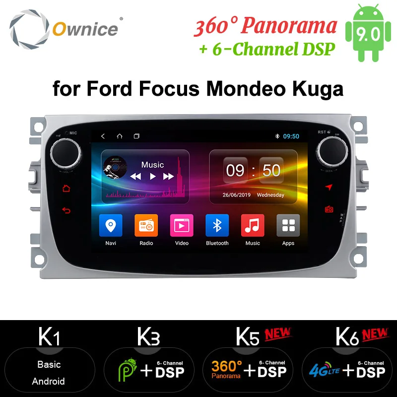 Ownice DSP Android автомобильный dvd-плеер 2 Din 64G радио GPS Navi для Ford Focus Mondeo Kuga C-MAX S-MAX Galaxy