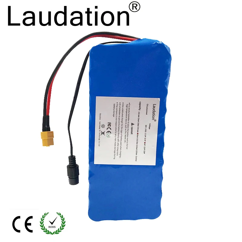 Laudation 36V 10ah Electric Bicycle Battery Pack 36v Li-ion Battery 500W High Power And Capacity 42V Motorcycle Scooter With BMS images - 6