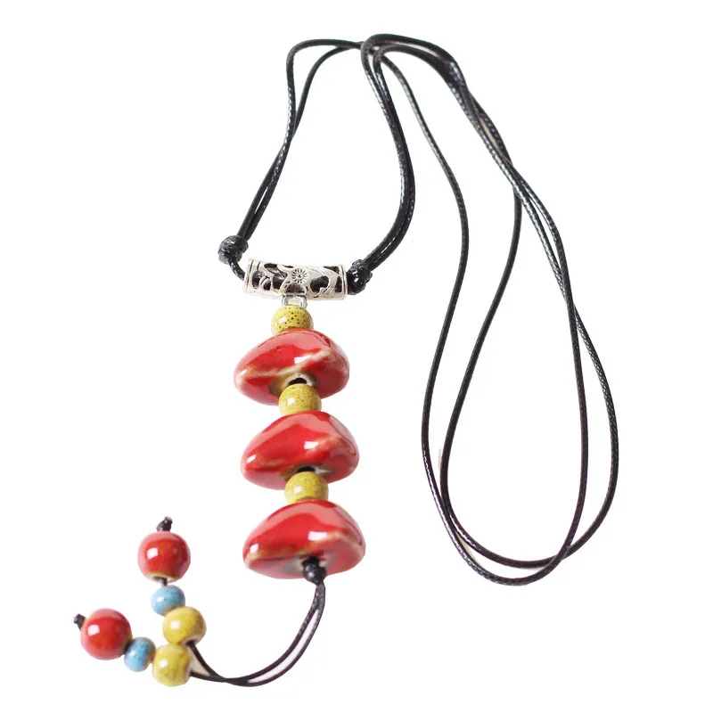 

Simple Fashion Unique Shape Ceramic Beads Necklace Jewelry DIY Necklaces For Women Accessories
