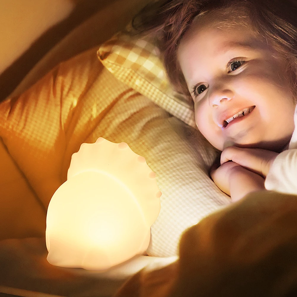 

2021 LED Light Touch Sensor Lamp Ceratop LED Night Light 7 Colors Silicone Touch Control Lamp for Kids Room Decor