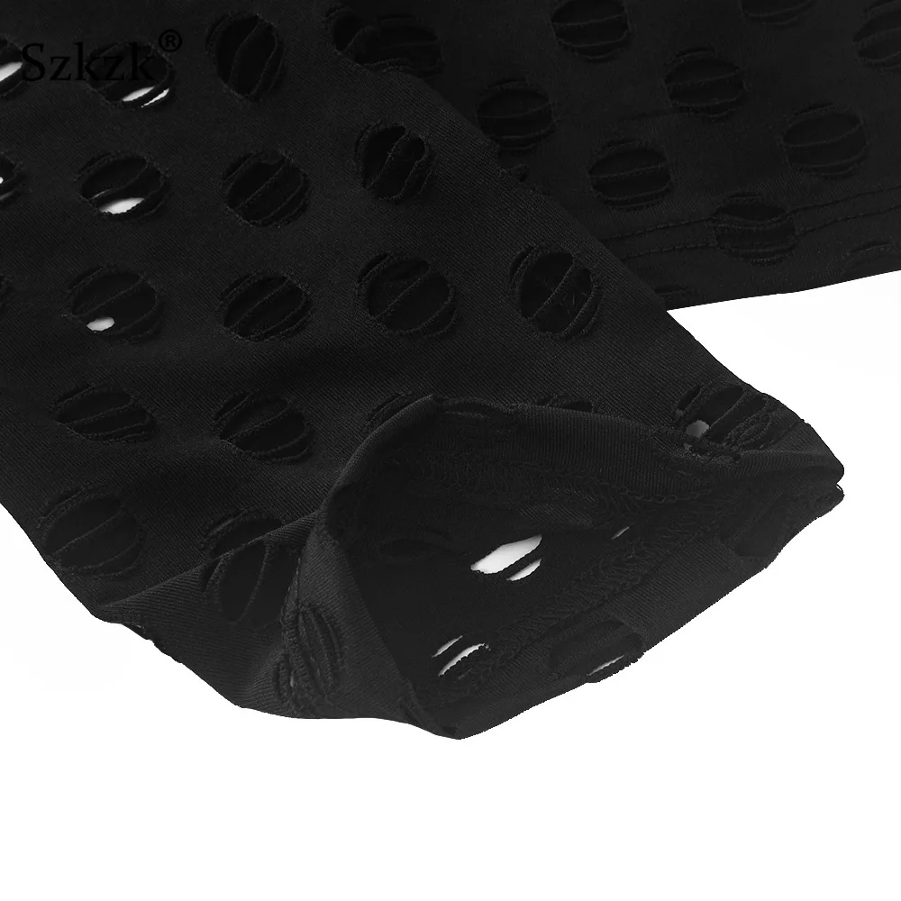 

Szkzk Hollow Out Bodycon Two Piece Set Long Sleeve O Neck Crop Tops And Pencil Pants Sexy Night Clubwear For Women 2021 Autumn