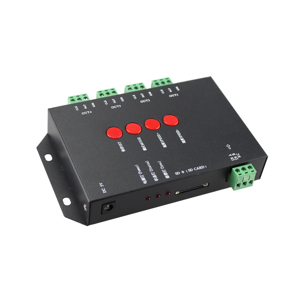 T-4000S controller SD card led T4000 with max 1024 pixel every port for WS2811 WS2801 WS2803 LP6803 | Освещение