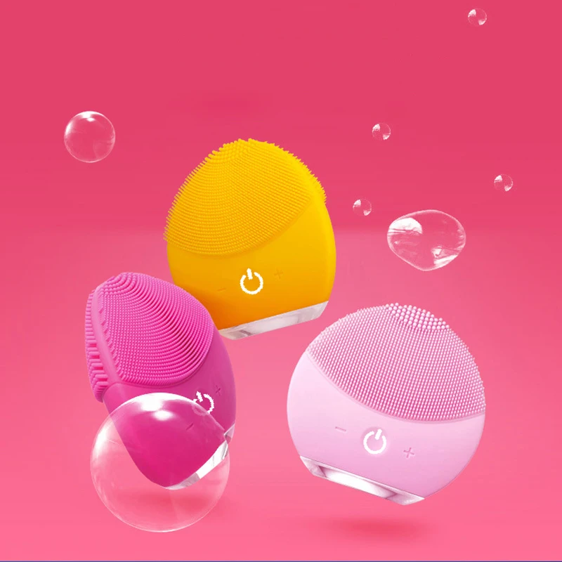 Ультразвуковой силиконовый электрическая щетка для чистки лица звуковой