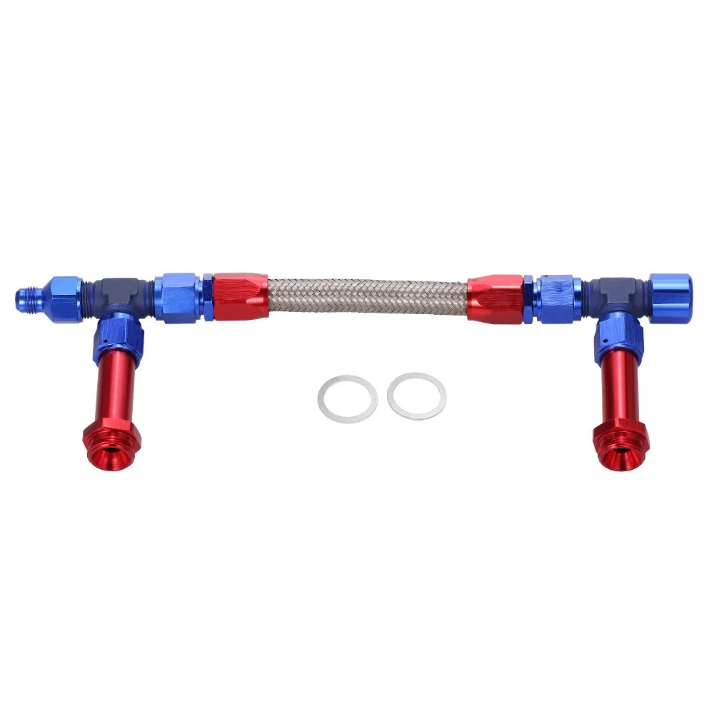 RESO AN8 8AN двойная подача топливная леска Carb для Holley Dominator 4500 Series 7/8 &quot 20 thread|Подача и