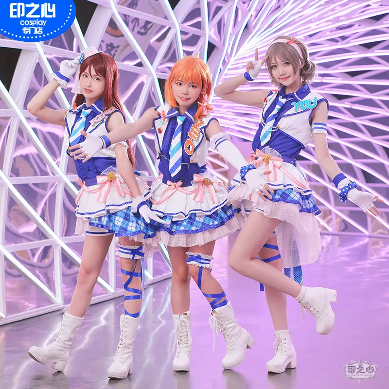 Love Live! Sunshine! Aqours Chika Ruby Kanan Dia вы аркадная игра 3rd всех членов униформы косплей костюм