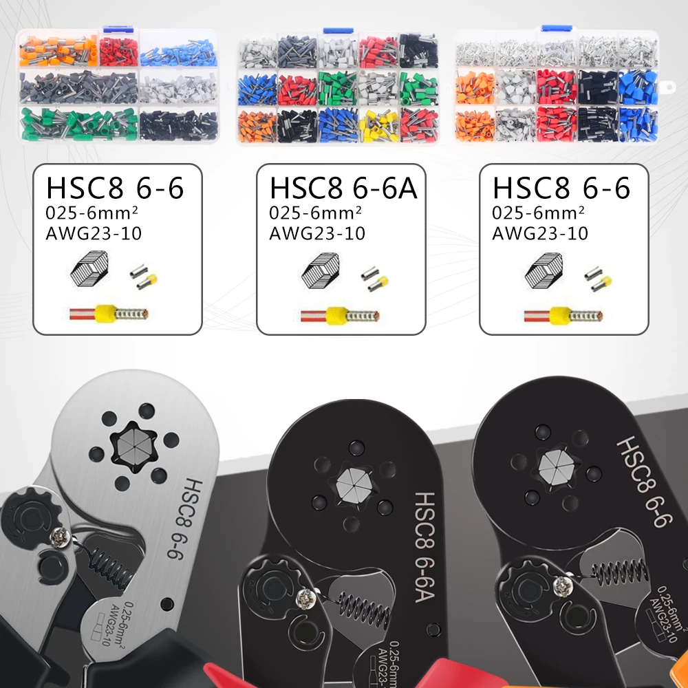 HSC8 6 6A инструмент клемма комбинация Бесплатная подходящая коробка Минимальный
