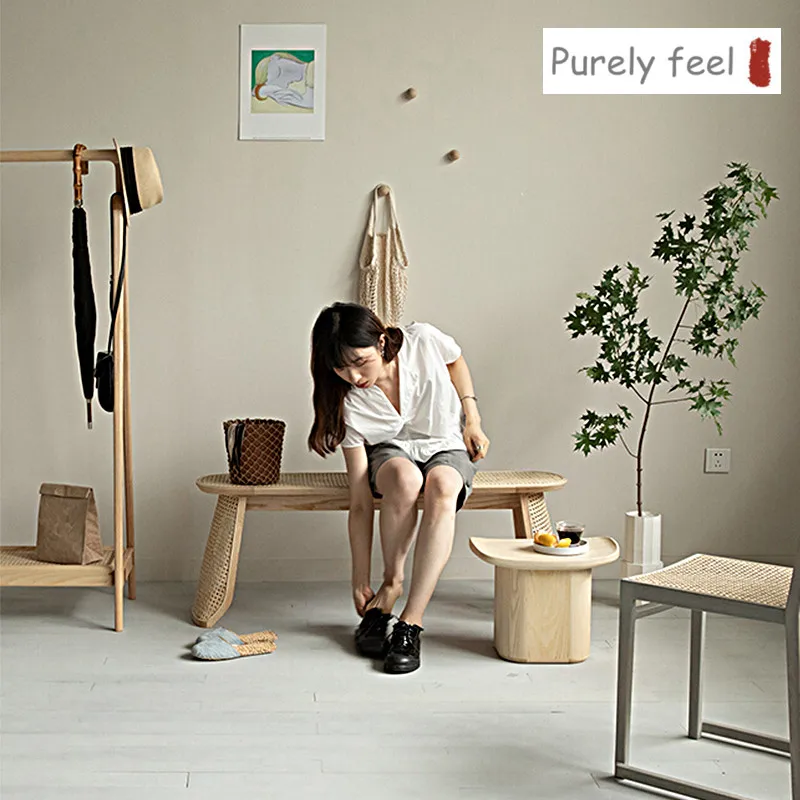 PurelyFeel кровать из ротанга табуретки массива дерева стол табурет в туфлях | Мебель