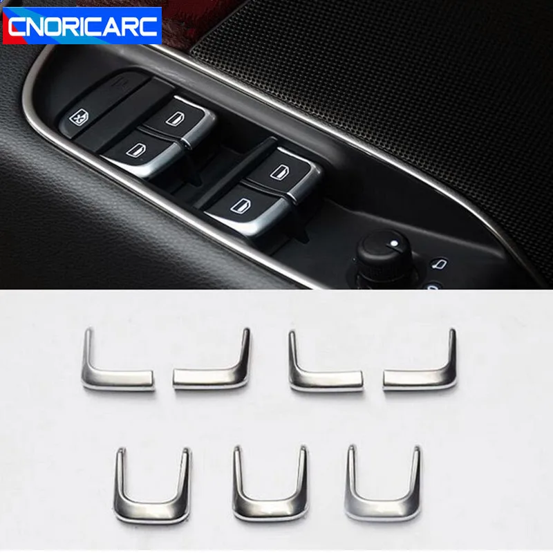 CNORICARC хромированный автомобильный стеклоподъемник кнопки Накладка для Audi A3 8V 2014