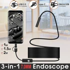 USB-камера-эндоскоп с гибким кабелем, 7 мм, 2 м, 1 м, 1,5 м