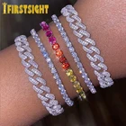 Новинка 2021, браслет-цепочка из циркония класса AAAA 3 мм для мужчин и женщин, модные украшения в стиле хип-хоп, золотистый и серебристый цвета, браслет из фианита