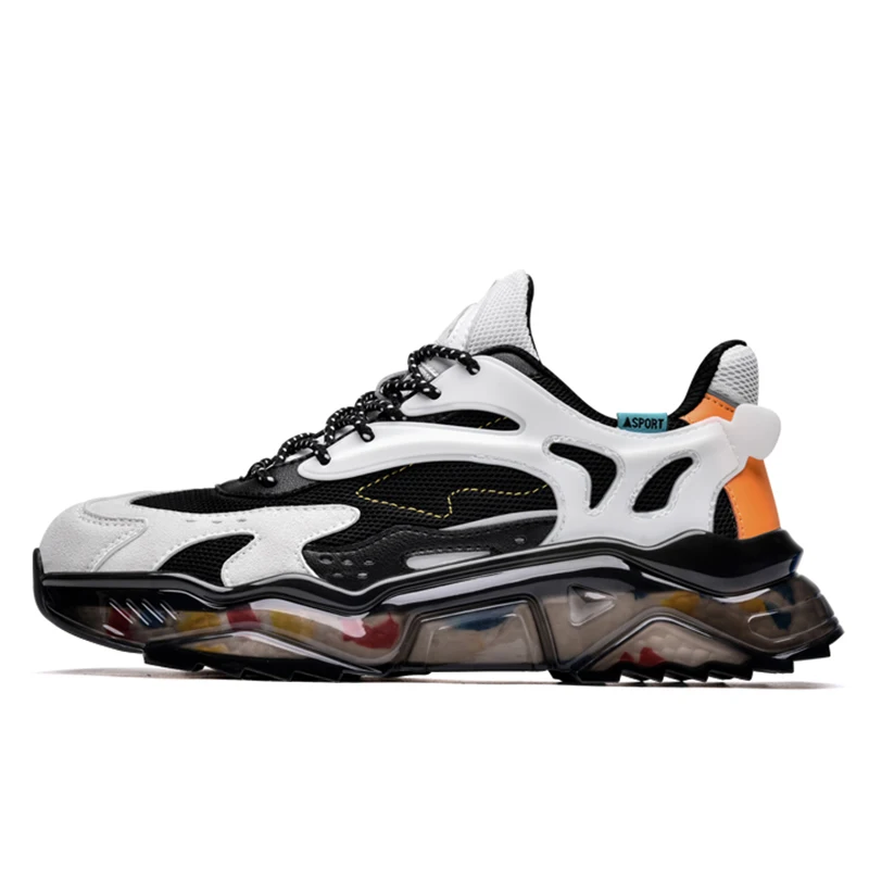 Кроссовки мужские на платформе эластичная массивная подошва Спортивная