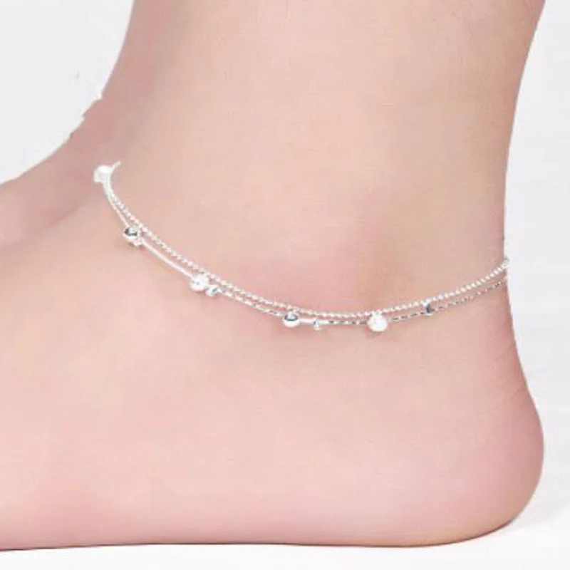 Горячая Распродажа 925 пробы серебро Винтаж анклет (браслет на ногу) с простой