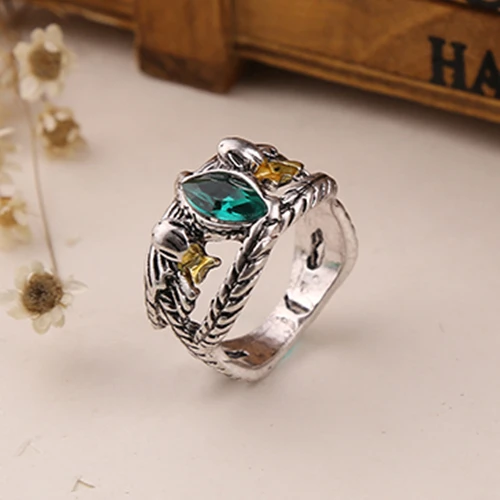 Винтажное Серебряное Кольцо Арагорна с кристаллами в античном стиле|aragorn ring|ring of