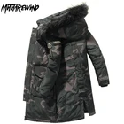 Мужская Утепленная куртка, зимняя ветровка с капюшоном и меховым воротником, для морозов до-30 градусов