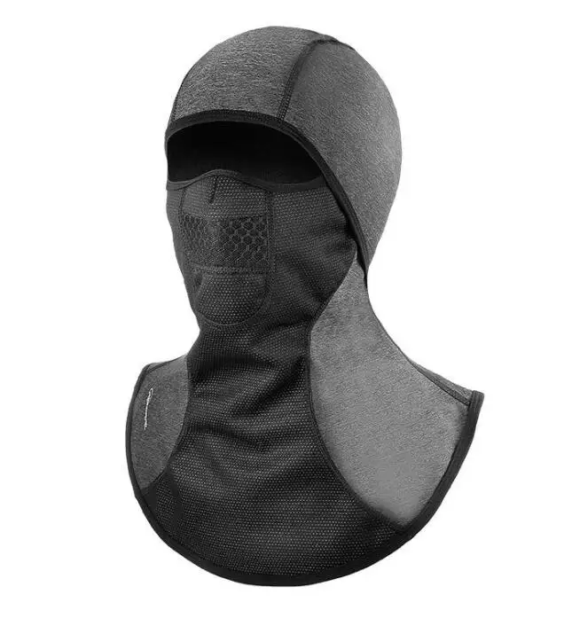 MK054 black gray Новая мотоциклетная маска для лица, зимняя шапка, Флисовая теплая, ветрозащитная, велосипедная, лыжная, Балаклава, головной убор, велосипедная маска, шарф - Цвет: MK054 black gray
