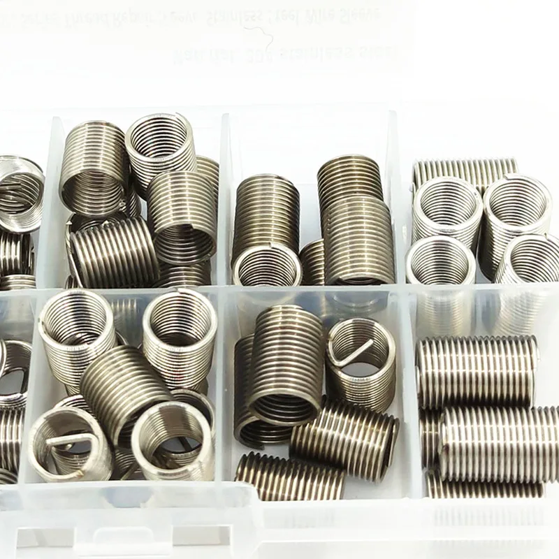 

80pcs / box 304 stainless steel wire screw sleeve thread repair sleeve thread sheath M8 * 1 series