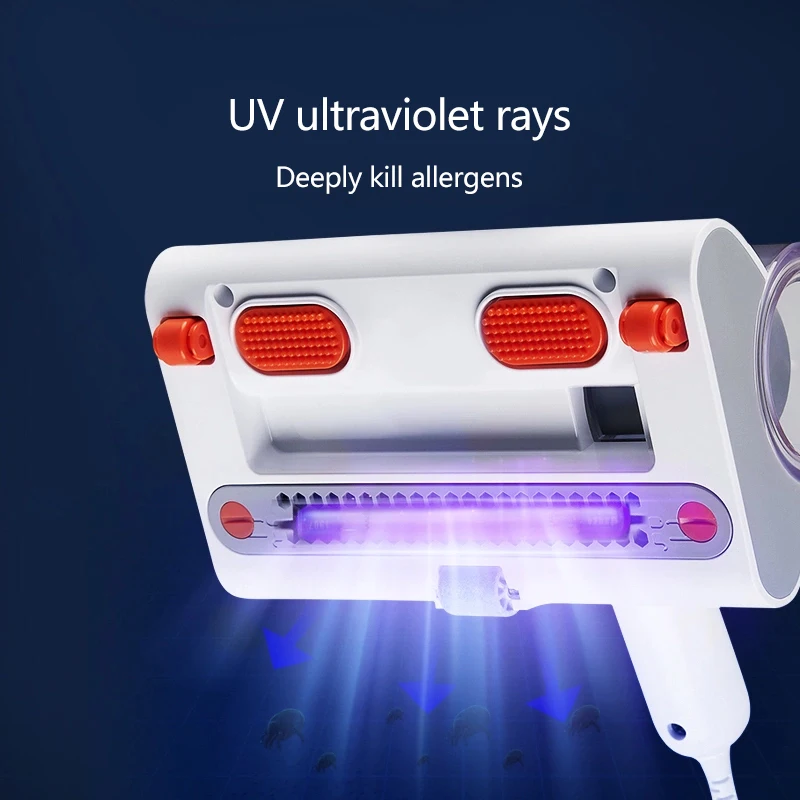 

New Hand-held Mite Removal Instrument N320 UV Sterilization 10KPa Powerful Patting Vacuum Cleaner Four-layer Filter For Home