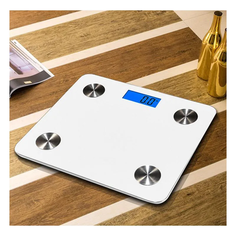 Закаленное стекло квадратное умное приложение весы для тела и жира домашнего