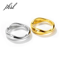 jhsl unisex women men rings stainless steel silver gold color irregular shape fashion male jewelry new 2021 gift size 6 7 8