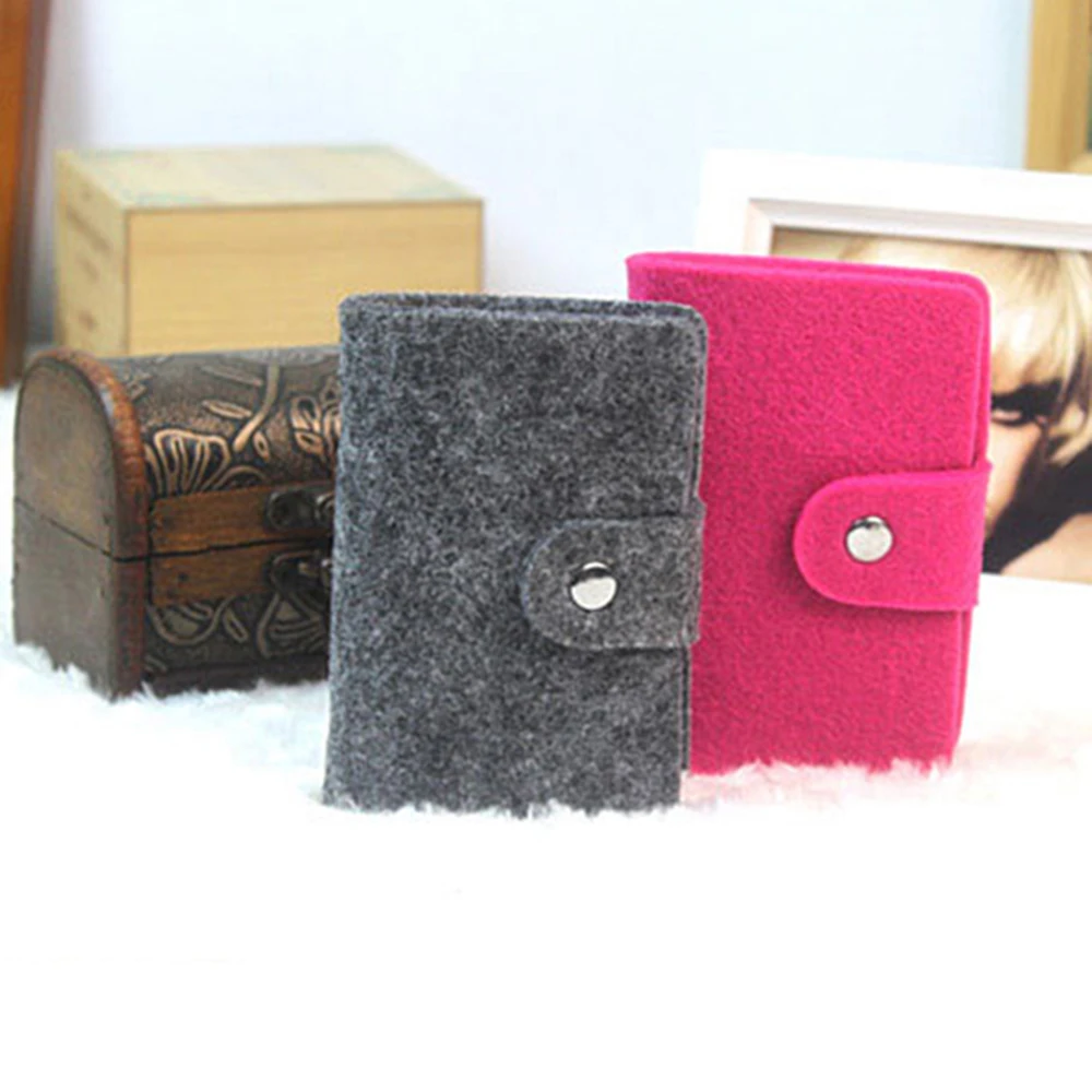 

24 slots Vintage Women's Men's ID Credit Card Button Case Holder Wallet Organizer Gift Business Card ID Holder Wallet