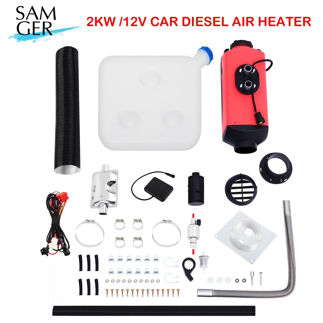 Автомобильный обогреватель Samger воздушный дизельный Обогреватель 12 В 2 кВт 3