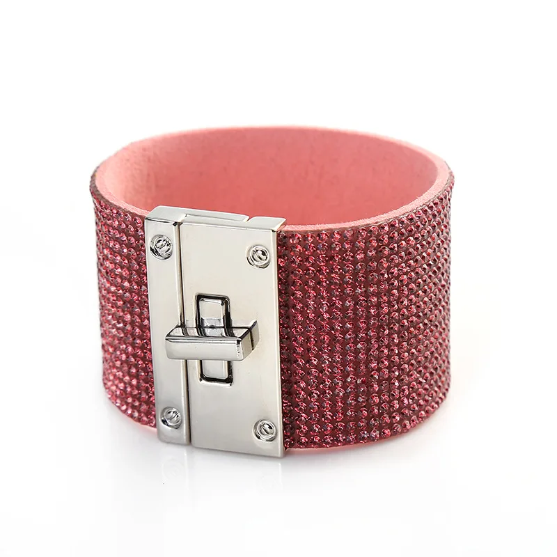 

Buttons Leather Bracelet For Women Red wristband Hand Chain Girl Charm Bracelets Accessories For Jewelry 8 Colors Hand Made Gift