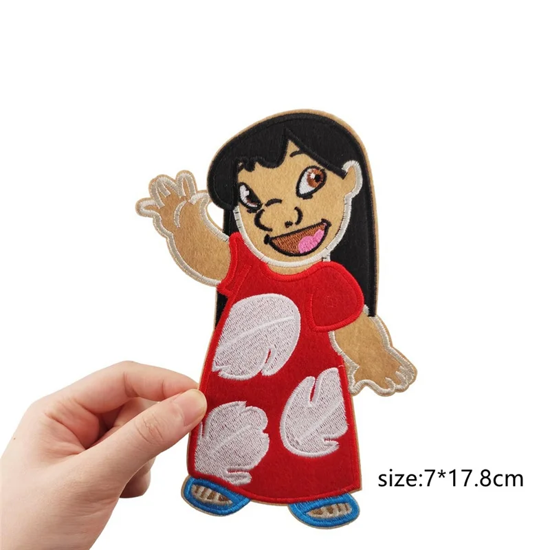 Детские нашивки с вышивкой Lilo & Stitch для одежды|Заплатки| |